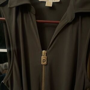 Michael Kors sleepless, dark, green dress